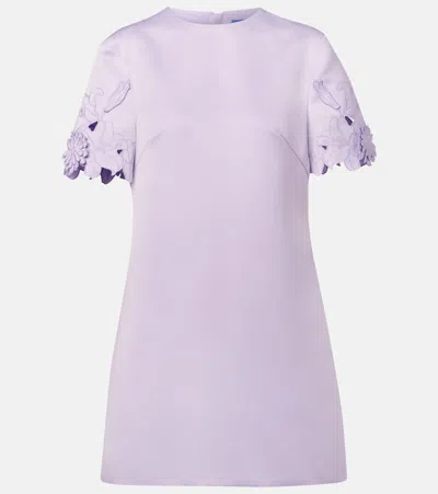 LEO LIN AURIE FLORAL-APPLIQUÉ MINIDRESS