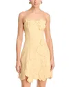 Leo Lin Ayla Applique Bustier Mini Dress - Exclusive In Yellow