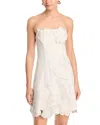 Leo Lin Ayla Applique Bustier Mini Dress In White