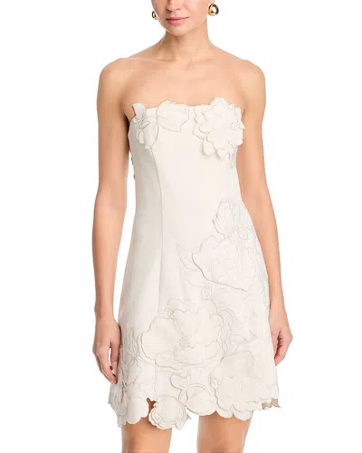 Leo Lin Ayla Applique Bustier Mini Dress In White