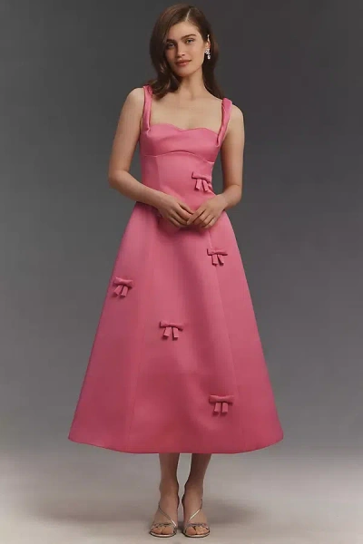 Leo Lin Beatrice Bow Maxi Dress In Pink