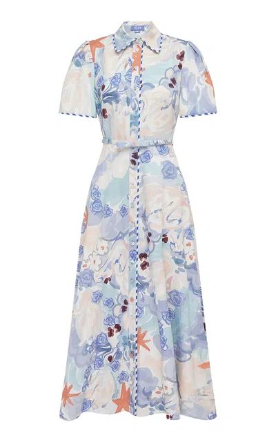Leo Lin Bianca Cotton Midi Dress In Multi