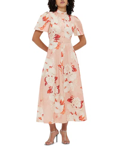 Leo Lin Bianca Floral Print Shirtdress In Peony