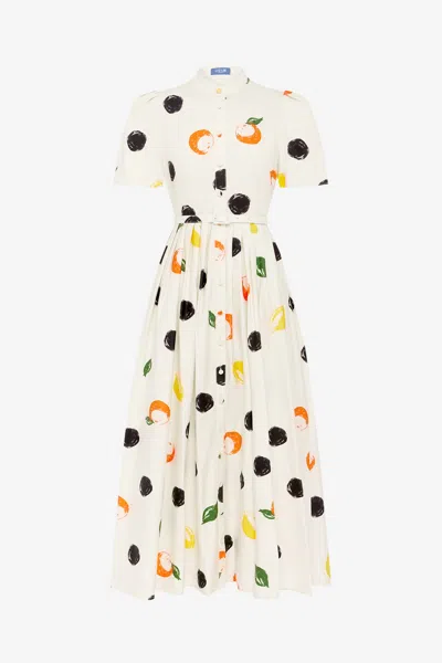 Leo Lin Bianca Short Sleeve Midi Dress - Citrus Spots