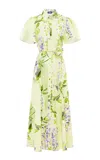 Leo Lin Biance Printed Cotton Midi Dress In Yellow