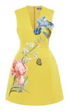 Leo Lin Bree Embroidered Mini Dress In Yellow