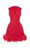 Leo Lin Bree Rosette Mini Dress In Red