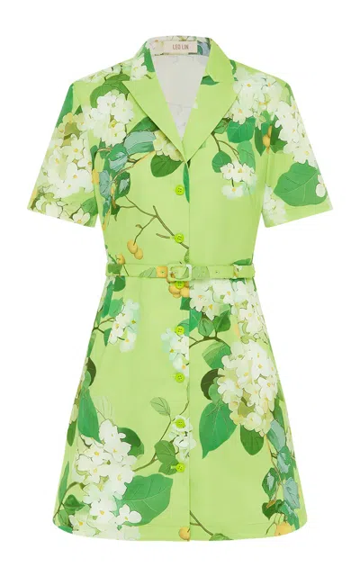 Leo Lin Brigitte Mini Dress In Green