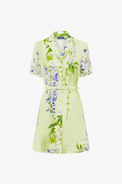 Leo Lin Brigitte Mini Dress - Wisteria Print