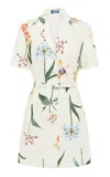 Leo Lin Brigitte Printed Mini Dress In White