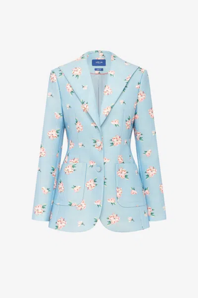 LEO LIN BRYNN BLAZER - DITSY FLORAL PRINT IN BLUE