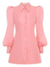 Leo Lin Buttoned Mini Dress In Pink