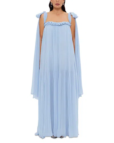 Leo Lin Camilla Draped Dress In Blue