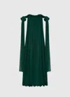 Leo Lin Camilla Draped Floor Length Dress - Emerald In Green