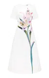 Leo Lin Caroline Crepe Midi Dress In White
