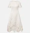 Leo Lin Caroline Floral-appliqué Midi Dress