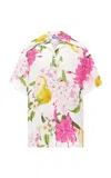 Leo Lin Casey Floral Shirt In Pink