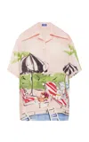 Leo Lin Casey Silk Button Shirt In Multi