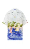 Leo Lin Casey Silk Shirt In Animal Print