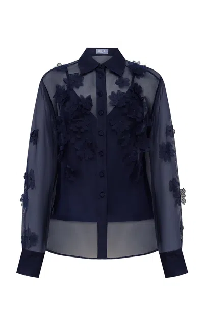 Leo Lin Cassia Petal Shirt - Midnight In Blue