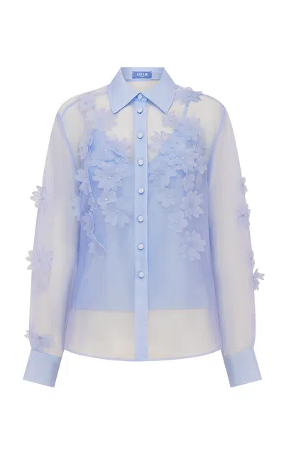 Leo Lin Cassia Petal Shirt - Periwinkle In Blue