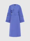 Leo Lin Celestine Appliqué Wool Coat - Moonlight In Silver