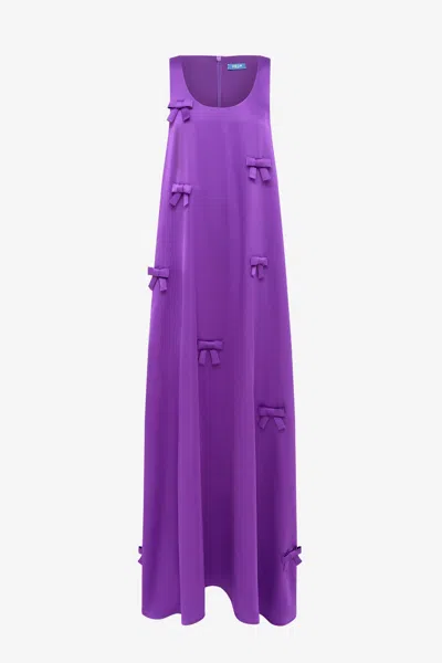 Leo Lin Charlene Bow Gown - Eminence In Purple