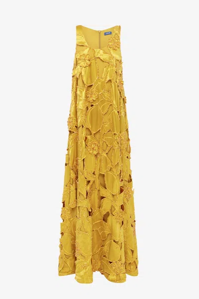 Leo Lin Charlene Embellished Gown - Opulence In Yellow