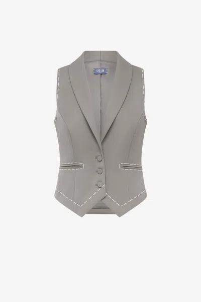 Leo Lin Charli Vest - Steel In Gray