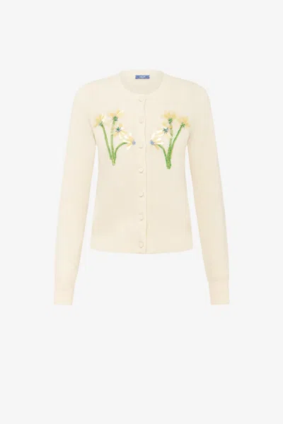 Leo Lin Claire Embellished Knit Cardigan - Wildflower
