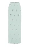 Leo Lin Clémentine Embellished Maxi Skirt In Green