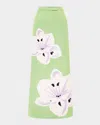 Leo Lin Clementine Maxi Skirt In Hibiscus In Matcha