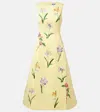 Leo Lin Cleo Beaded Floral Midi Dress In Yellow
