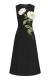 Leo Lin Cleo Embellished Crepe Midi Dress In Black