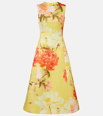 Leo Lin Cleo Floral Midi Dress In Yellow