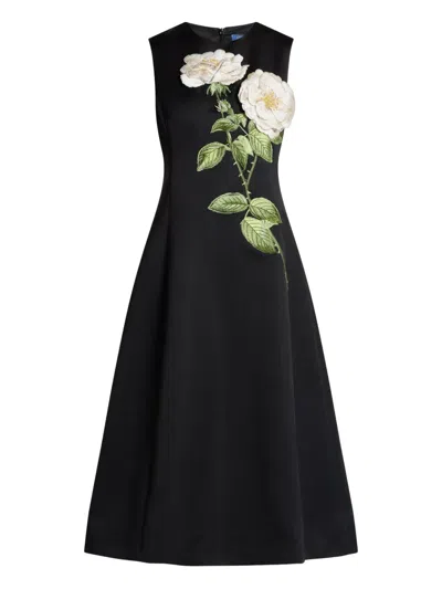 LEO LIN CLEO FLOWER-EMBELLISHED SLEEVELESS DRESS