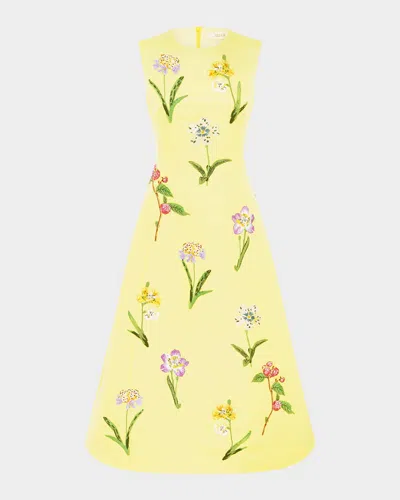 Leo Lin Cleo A-line Midi Dress In Yellow