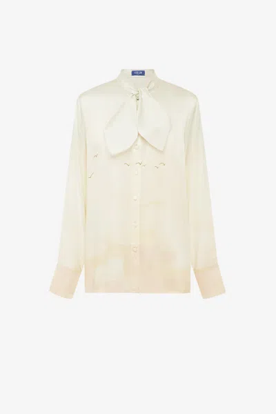 Leo Lin Cora Bow Blouse - Serene Print