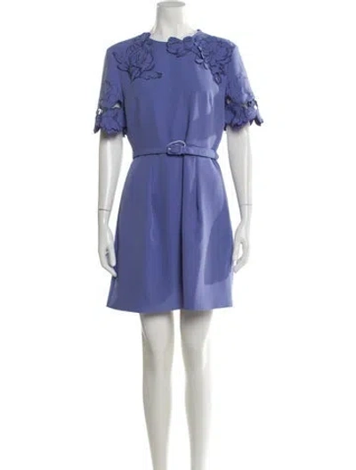 Pre-owned Leo Lin Crew Neck Mini Dress W/ Tags In Purple