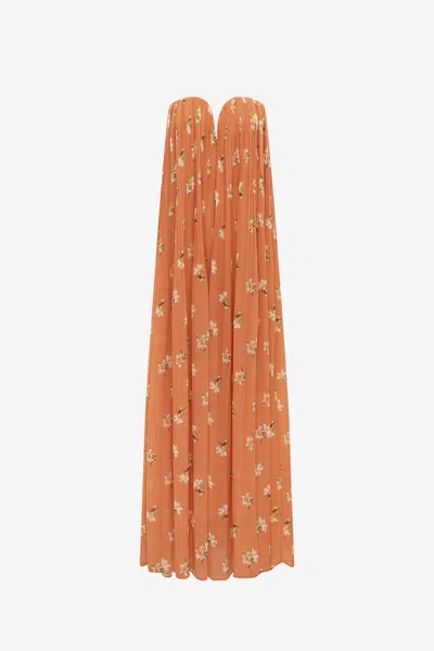 Leo Lin Dahlia Gown - Lily Print In Ochre
