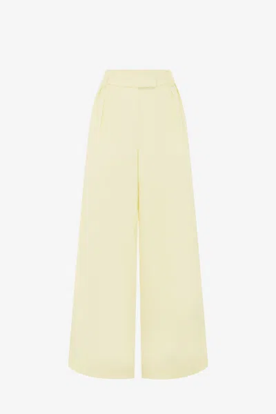 Leo Lin Elisha Wide Leg Pants - Chartreuse In Yellow