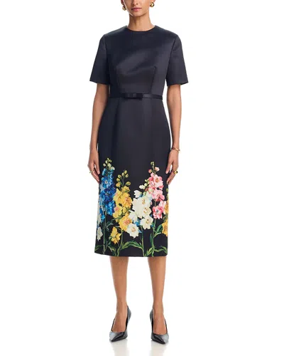 Leo Lin Elizabeth Midi Dress In Black