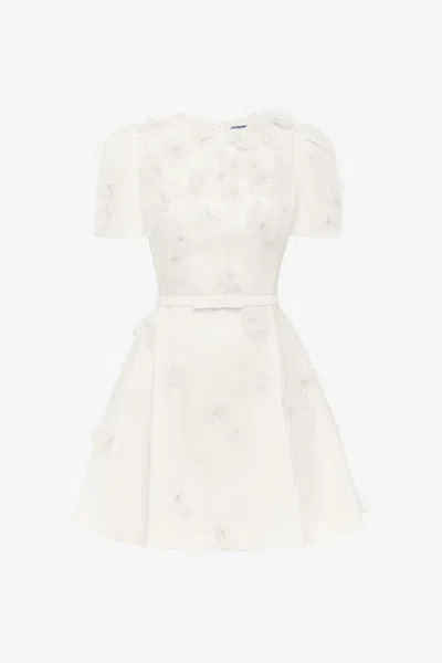 Leo Lin Elyse Petal Short Sleeve Mini Dress - Snow