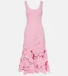 Leo Lin Emily Floral-appliqué Midi Dress