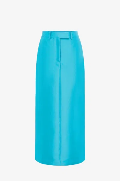 Leo Lin Eve Maxi Skirt - Aqua In Blue