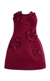 Leo Lin Exclusive Rosario Appliquéd Crepe Bustier Mini Dress In Purple