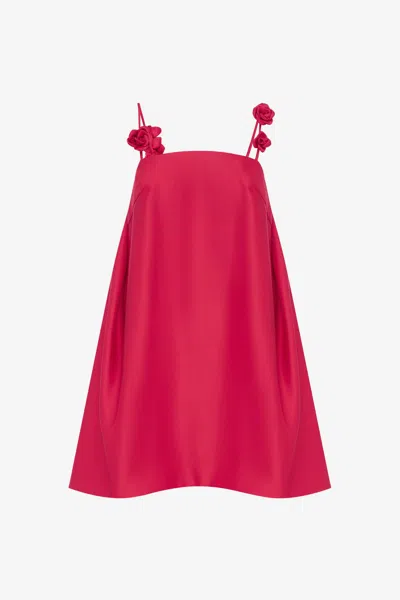 Leo Lin Fiona Rose Mini Dress - Scarlet In Red