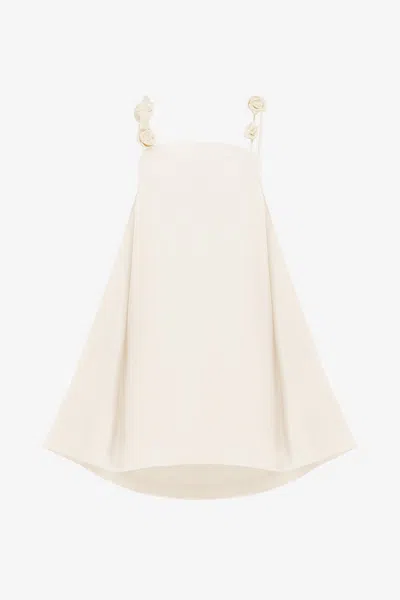 Leo Lin Fiona Rose Mini Dress - Vanilla