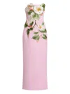 Leo Lin Rayna Applique Floral Bustier Maxi Dress