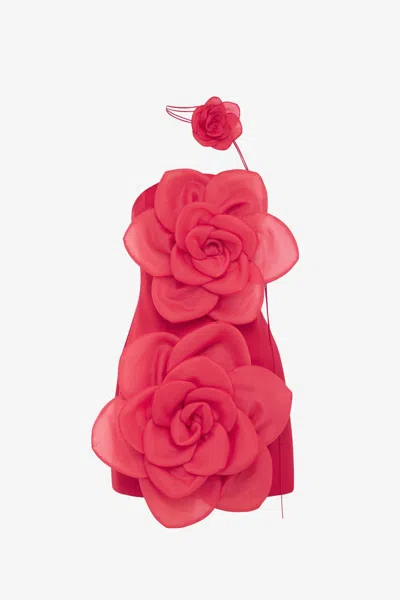 Leo Lin Floret Mini Dress - Scarlet In Multi